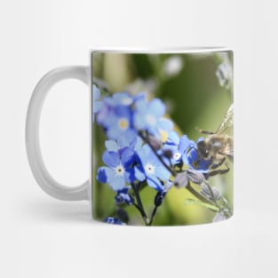 Honey Bees & Blue / Swiss Artwork Photography Mug